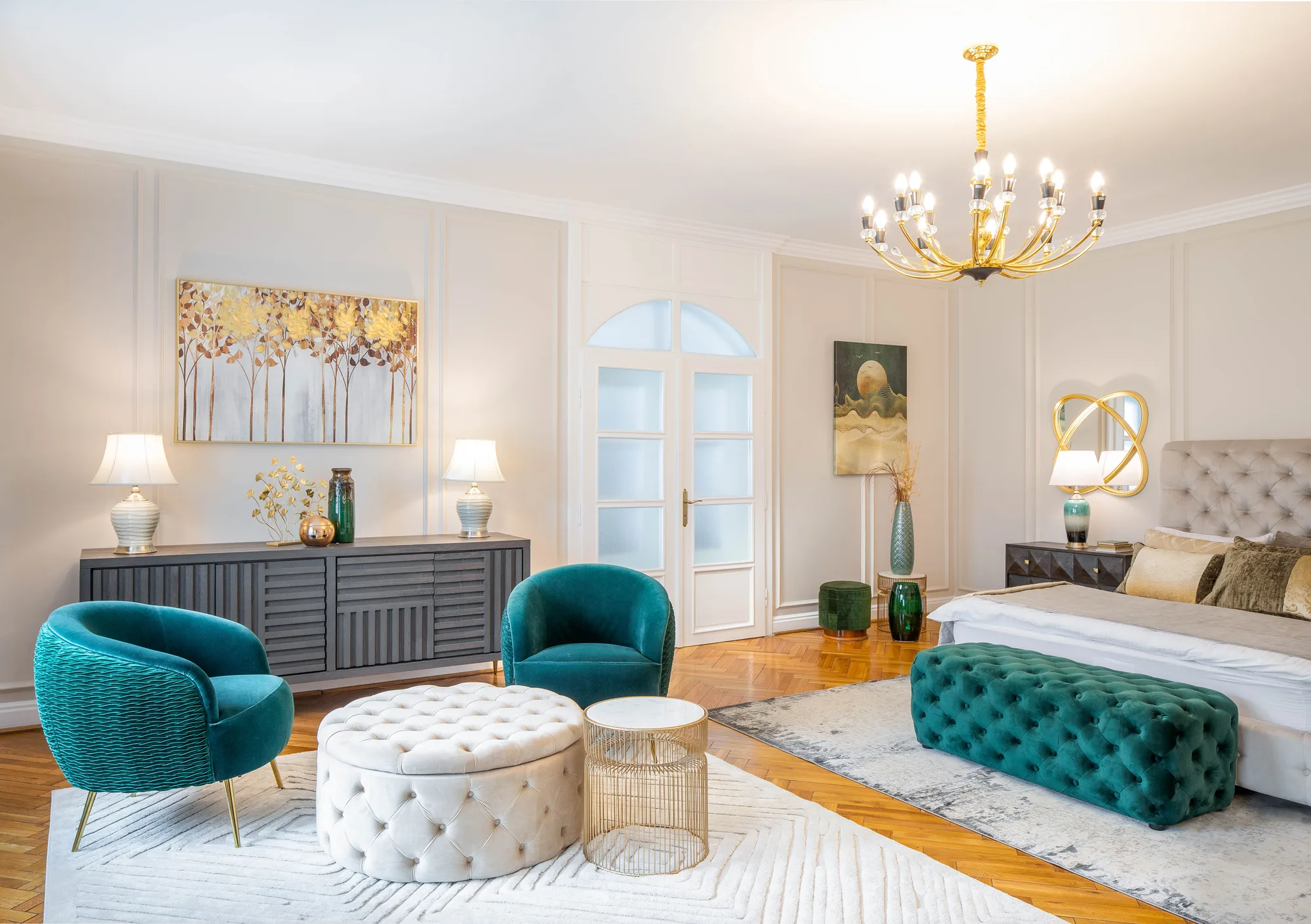 Amenajare interioara rezidentiala — VILA CLASICA CONTEMPORANA, stil clasic colorat, Timisoara. Imagine 6 din 11