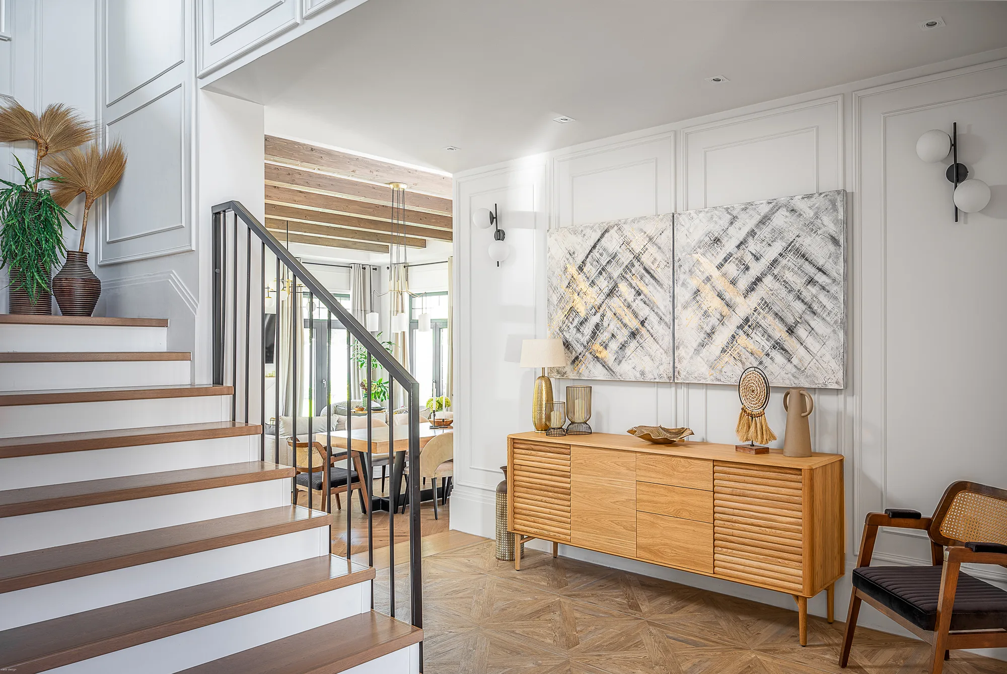 Amenajare interioara rezidentiala — VILA IN STIL FARMHOUSE CONTEMPORAN, stil farmhouse contemporan, Dumbravita. Imagine 1 din 22