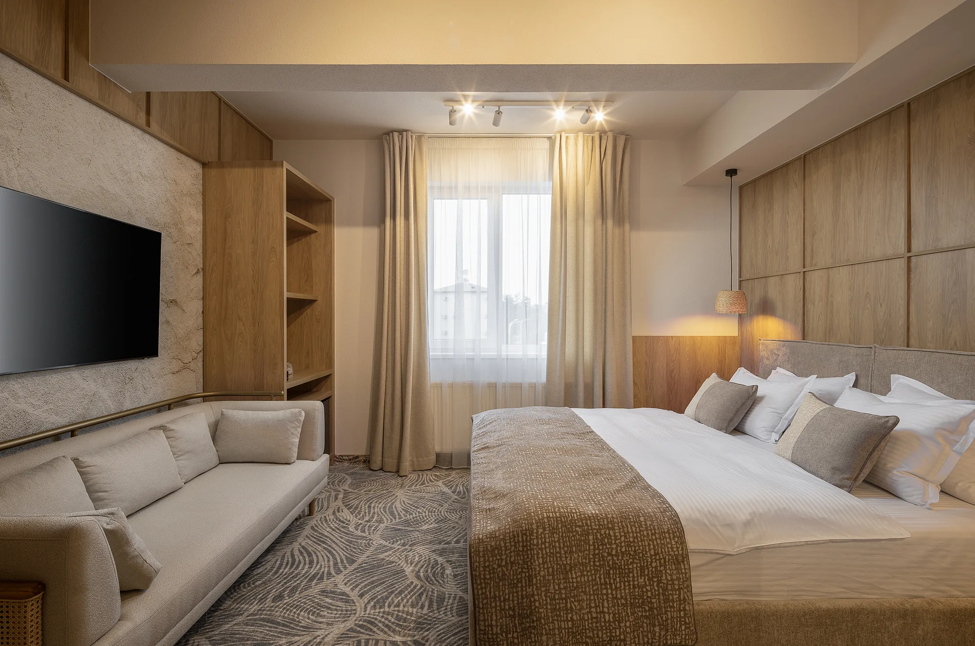 Amenajare interioara comerciala — HOTEL SERENITY, stil wabi sabi, Timisoara. Imagine 2 din 17