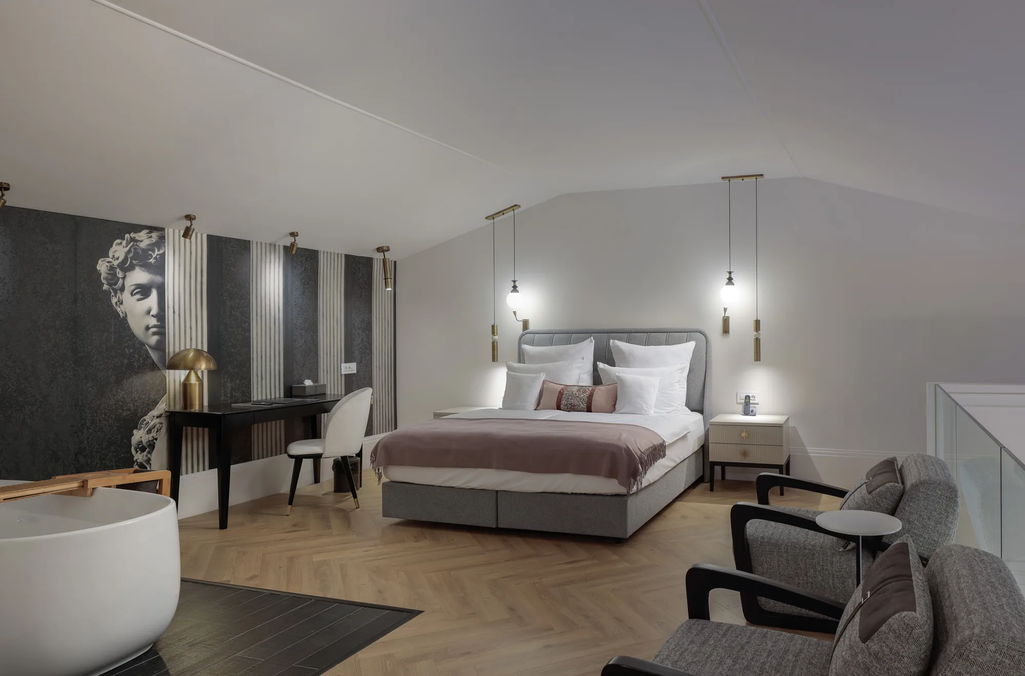 Amenajare interioara comerciala — HOTEL ZET, stil glam contemporan, Timisoara. Imagine 7 din 12